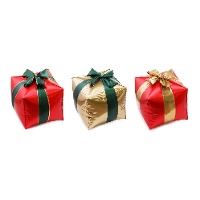 Kerstcadeau ballon 34 x 36 cm - Partydeco - 3 stuks