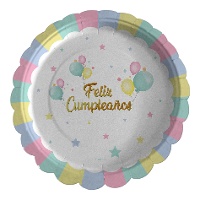 Bordjes voor Verjaardagstaart 23 cm - 6 stuks