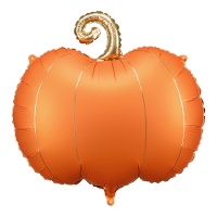 Oranje pompoen ballon van 62 x 59 cm