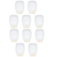 Witte vliegende lantaarn van 95 cm - 10 stuks