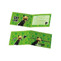 Uitnodigingen van Cat Noir - 6 stuks