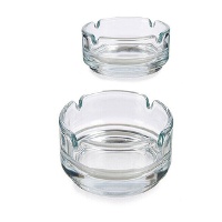 Transparante asbak van 7,5 cm - 2 stuks