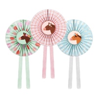 Vintage Paardenwaaier Hangers - 3 stuks