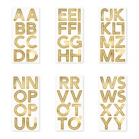 Stickers met gouden letters - 6 vellen