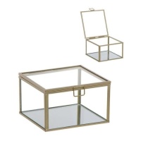 Transparante glazen doos 12 x 12 x 7 cm - DCasa