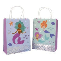 Magische zeemeermin cadeautassen - 27 x 20 cm - 6 stuks