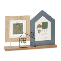 Fotolijst in huisvorm voor 2 foto's