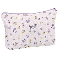 Toilettas met basisbloemen 22 x 15 cm