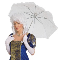 Witte vintage parasol