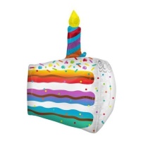 Taartballon met kaars van 48 x 63 cm - Anagram