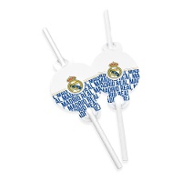 Rietjes met Real Madrid embleem en letters - 6 stuks