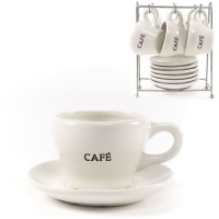 100 ml kop witte koffie - 6 diensten