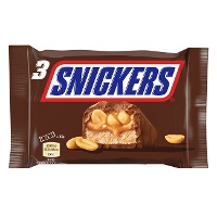 Snickers chocoladerepen met melkchocolade en pinda's van 50 gr - 3 stuks