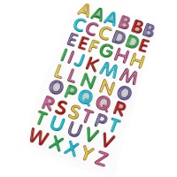 Kleurrijke letterstickers van 1,5 cm