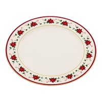 Kerstbord met bloemen van 33 cm - 1 stuk