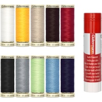 Set van allesnaaiende draden van 100 m + textiellijm - Gütermann