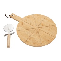 Pizzasnijplank van 37 cm met pizzasnijder
