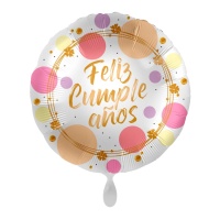 Verjaardagsballon met stippen 43 cm - Premioloon
