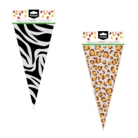 Dierenprint snoepzakjes - 10 stuks
