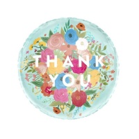Thank you Floral Ballon van 43 cm