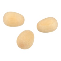 Houten Paaseieren 2,2 x 1,6 - Artemio - 12 stuks