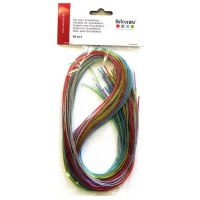Gekleurde metallic Scoubidou-draden van 80 cm - Artemio - 30 stuks