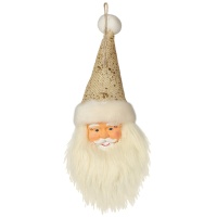 Kersthanger in de vorm van het gezicht van Kerstman, 17 cm