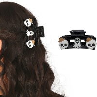 Haarspeld met spook en schedels - 2 stuks