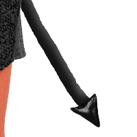 Zwarte duivelstaart van 43 cm