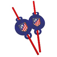 Blauwe Atlético de Madrid-rietjes - 6 stuks