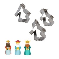 Uitstekers van de drie koningen, 7,5 x 10 cm - Pastkolor - 3 stuks