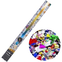 Kleurrijke folie confettikanon van 50 cm