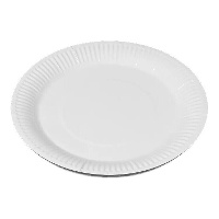 Witte kartonnen borden - 50 stuks van 23 cm