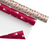 Kerstman inpakpapier van 5,00 x 0,70 m - 1 stuk