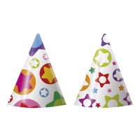 Assortiment van hoedjes met stippen en sterren - 100 stuks