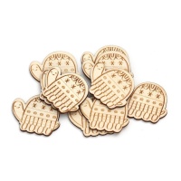 Houten schildpadbeeldjes 4 cm - 10 stuks