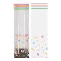 Snoepzakjes met bloemen- en eitjesmotief - 10 stuks