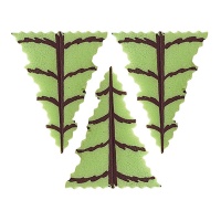 Groene dennenboom wafels van 4 cm - Dekora - 200 stuks