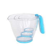 Maatbekers van 0,25, 0,5 en 1 L van plastic - 3 stuks