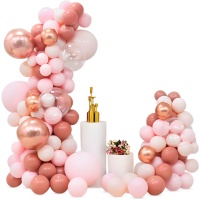Retro Roze Ballonnen Kit - 77 Stuks