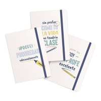 Notitieboek voor leraren met boodschap 13 x 1,5 x 19 cm - Dcasa - 1 stuk