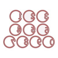 Nummervorm met Zag-cirkel - Misskuty - 10 stuks