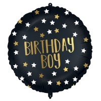 Ronde 'Birthday Boy' ballon met sterren van 46 cm - Procos