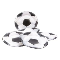 Voetbalbordjes van 18 cm - 6 stuks