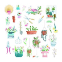 Assortiment van bloemen- en tuinuitsnijdingen - Artemio