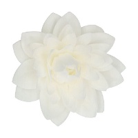 Witte Dália bloemwafel van 12,5 cm - FunCakes - 1 stuk