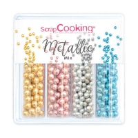 Kit met metalen parelsprinkles van 52 gr