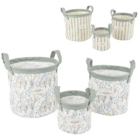 Stoffen manden met bloemen- of streepmotief - 3 stuks