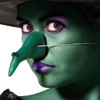 Groene puntige heksenneus