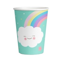Regenboog Wolken Bekers 250 ml - 8 stuks